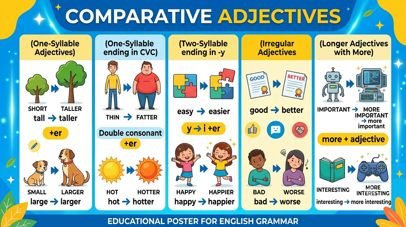 صفات برتر انگلیسی Comparative adjectives