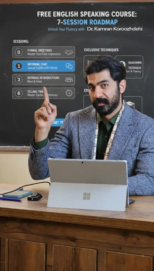 کامران کروژدهی مدرس دوره رایگان آموزش زبان انگلیسی و تقویت اشتیاق یادگیری
