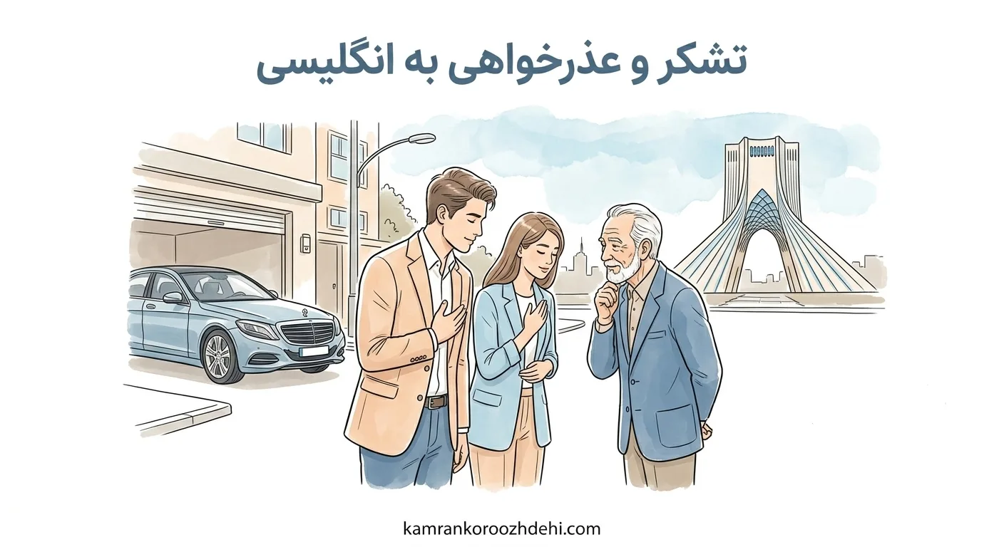 تشکر و عذرخواهی به انگلیسی