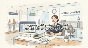 روبروی مامور مهاجرت در فرودگاه