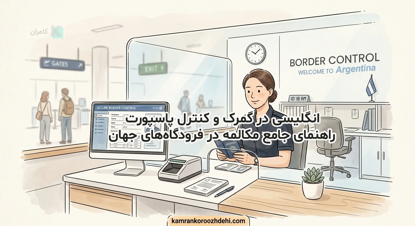 روبروی مامور مهاجرت در فرودگاه