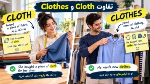 cloth و clothes